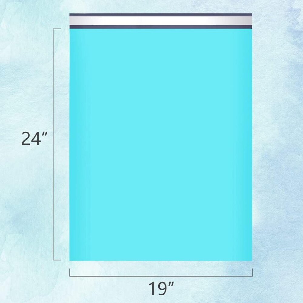 15 XXL Teal Poly Mailers, 19" x 24", Waterproof and Tear Proof